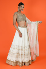 Ivory Chikankari Lehenga SetDSC02348
