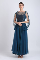 Teal Blue Peplum GownIMG_6728