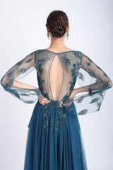 Teal Blue Peplum GownIMG_6755