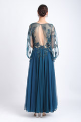 Teal Blue Peplum GownIMG_6763