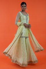 Pearl Zardosi Embroidered Sharara Set