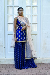 Mirror And Thread Work Gharara Set_DSC2370