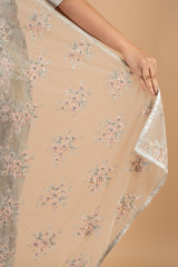 Embroidered grey net saree with blouseDSC04258