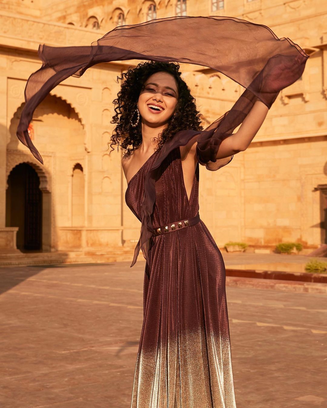 Purple Foil Ombre Dress4