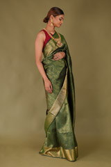 Green  Silk  SareeDSC07326