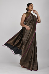 Black Silk  Saree