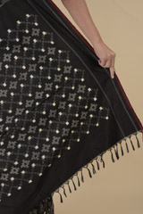 Black Ikat Saree_DTR0166