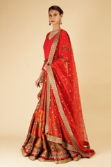 Red Banarasi Anarkali SetDSC07039