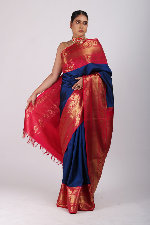 Royal Blue Kanchivaram Saree