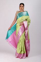 Parrot Green Saree2492_video