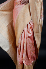 Pink Geometric Floral Banarasi Saree_MG_9115