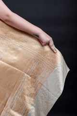 Pink Geometric Floral Banarasi Saree_MG_9126