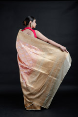 Pink Geometric Floral Banarasi Saree_MG_9129