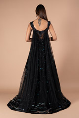 Black and Teal Off-Shoulder KalidarDSC09259