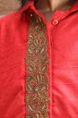 Red And Gold Cape AnarkaliIMG_0726