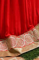 Red And Gold Cape AnarkaliIMG_0727