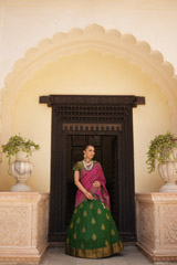 Green Kanchivaram LehengaDSC08016