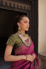 Green Kanchivaram LehengaDSC08021