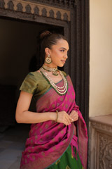 Green Kanchivaram LehengaDSC08022