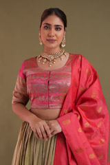 Beige Banarasi LehengaDSC04369