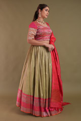Beige Banarasi LehengaDSC04371