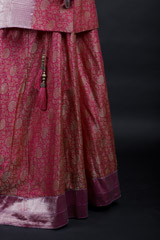 Coral Pink Banarasi Top Bottom Set_MG_9185