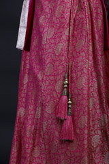 Coral Pink Banarasi Top Bottom Set_MG_9186