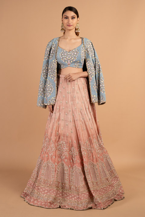 Old Rose Ombre Lehenga
