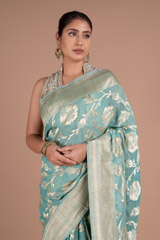 Green Georgette SareeDSC06017