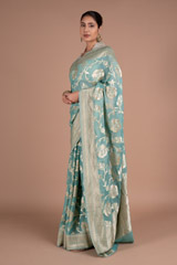 Green Georgette SareeDSC06019