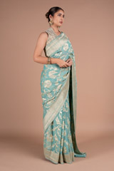 Green Georgette SareeDSC06020