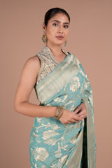 Green Georgette SareeDSC06021