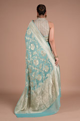 Green Georgette SareeDSC06022