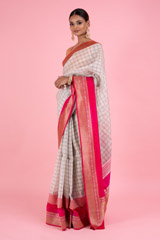 White Check SareeDSC03207