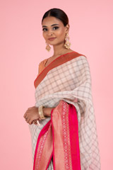 White Check SareeDSC03208