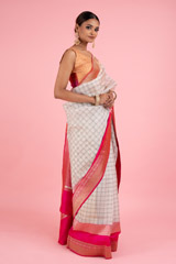 White Check SareeDSC03210