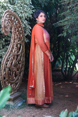 Orange Zardozi Anarkali Kurta SetIMG_9762