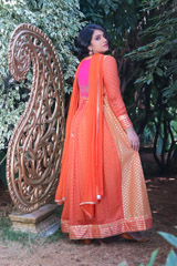 Orange Zardozi Anarkali Kurta SetIMG_9784