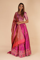 Pink Banarasi Lehenga