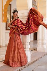 Red Kanchivaram LehengaDSC07986