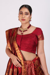 Red Kanchivaram LehengaIMG_9649