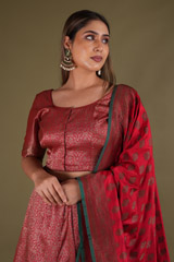 Red Kanchivaram LehengaDSC02745