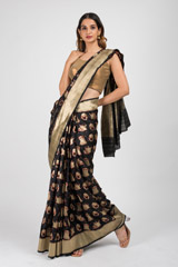 Black Pug Banarasi Saree2545_video