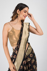 Black Pug Banarasi Saree_DSC2616