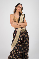 Black Pug Banarasi Saree_DSC2618
