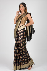 Black Pug Banarasi Saree_DSC2620