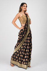 Black Pug Banarasi Saree_DSC2623