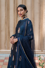 Blue Zardozi Silk Kurta Lehenga_DSC0868-Edit