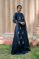 Blue Zardozi Silk Kurta Lehenga_DSC0878-Edit