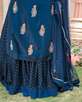 Blue Zardozi Silk Kurta Lehenga_DSC0908-Edit